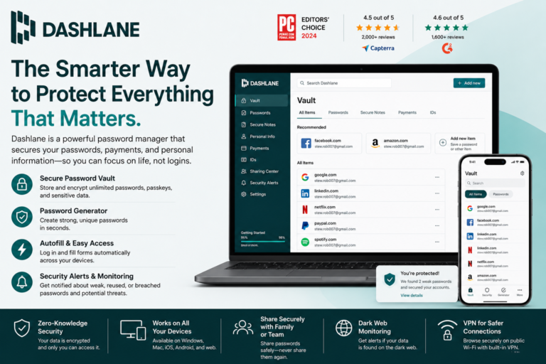 Dashlane: Powerful Password Manager for Secure Online Access 2026