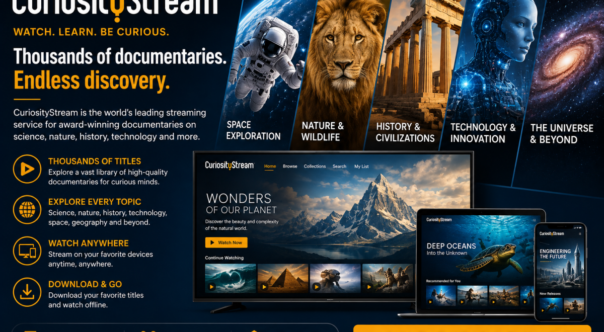 CuriosityStream: Educational Documentaries Online 2026