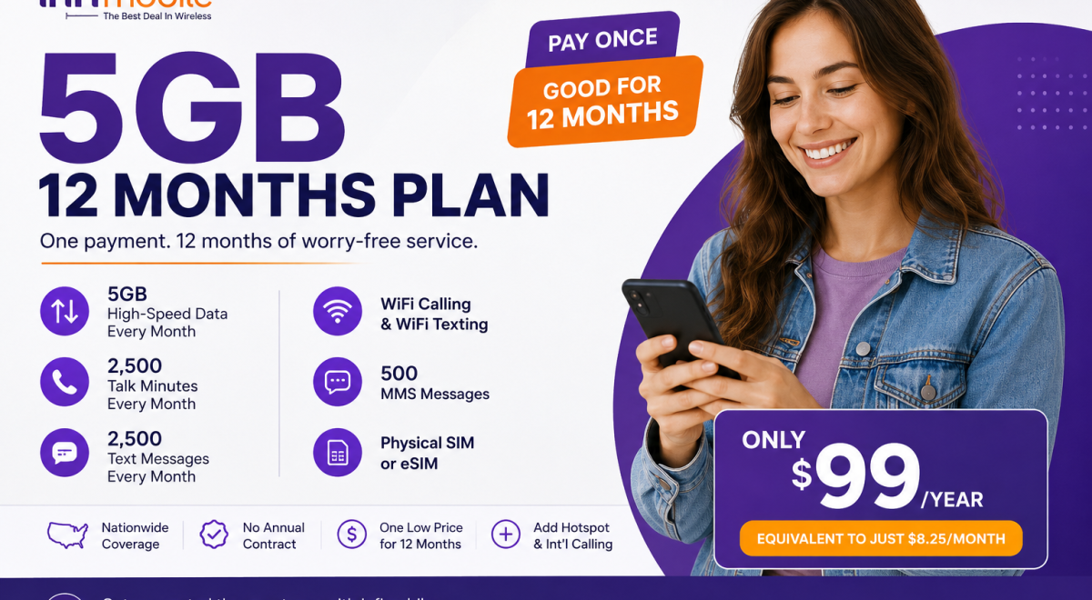 Infimobile 5GB 12-Month Plan