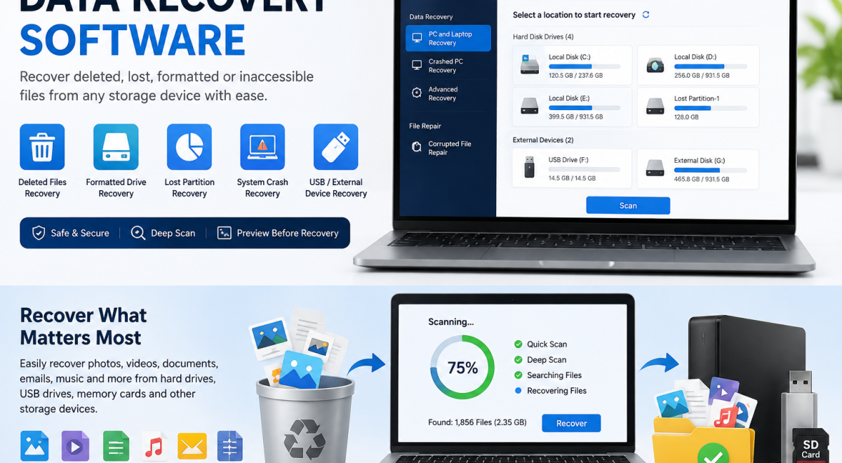 Data Recovery Software: Recover Lost and Deleted Files Easily 2026
